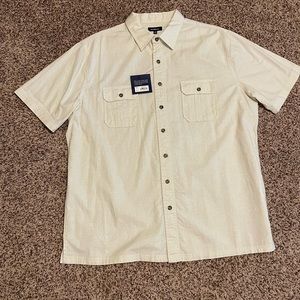Cream short sleeve shirt